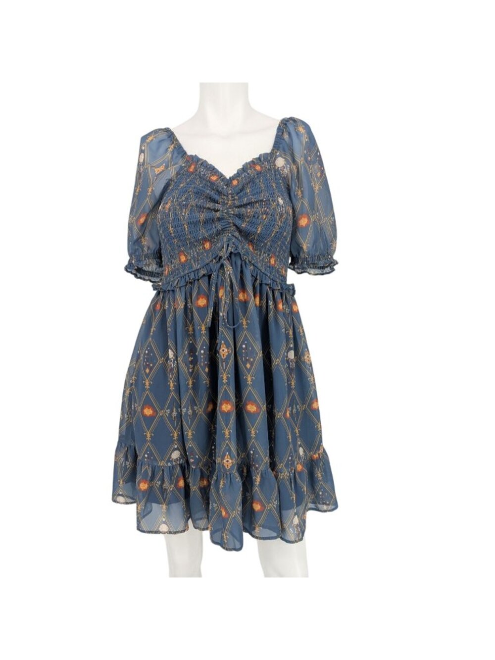 Studio Ghibli Howls Moving Castle Babydoll Dress Whimsical Smocked Fairy Size M